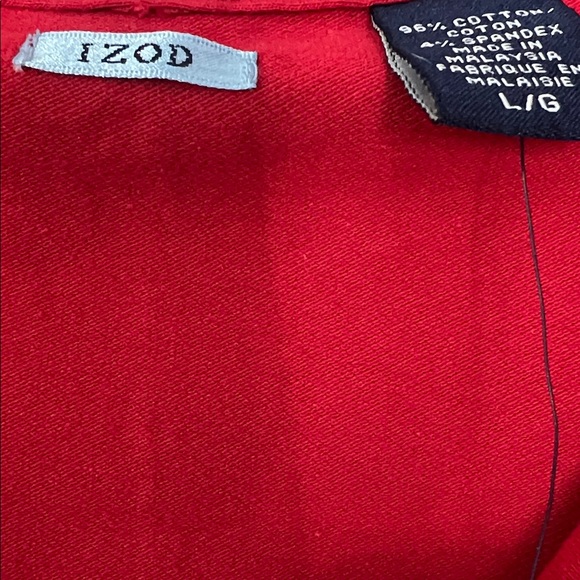 Izod Women's Red Button Down Shirt - Picture 2 of 5